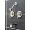 Kingston Brass KB666AL Pressure Balanced Two-Handle Tub and Shower Faucet, Polished Nickel KB666AL - alternate 3